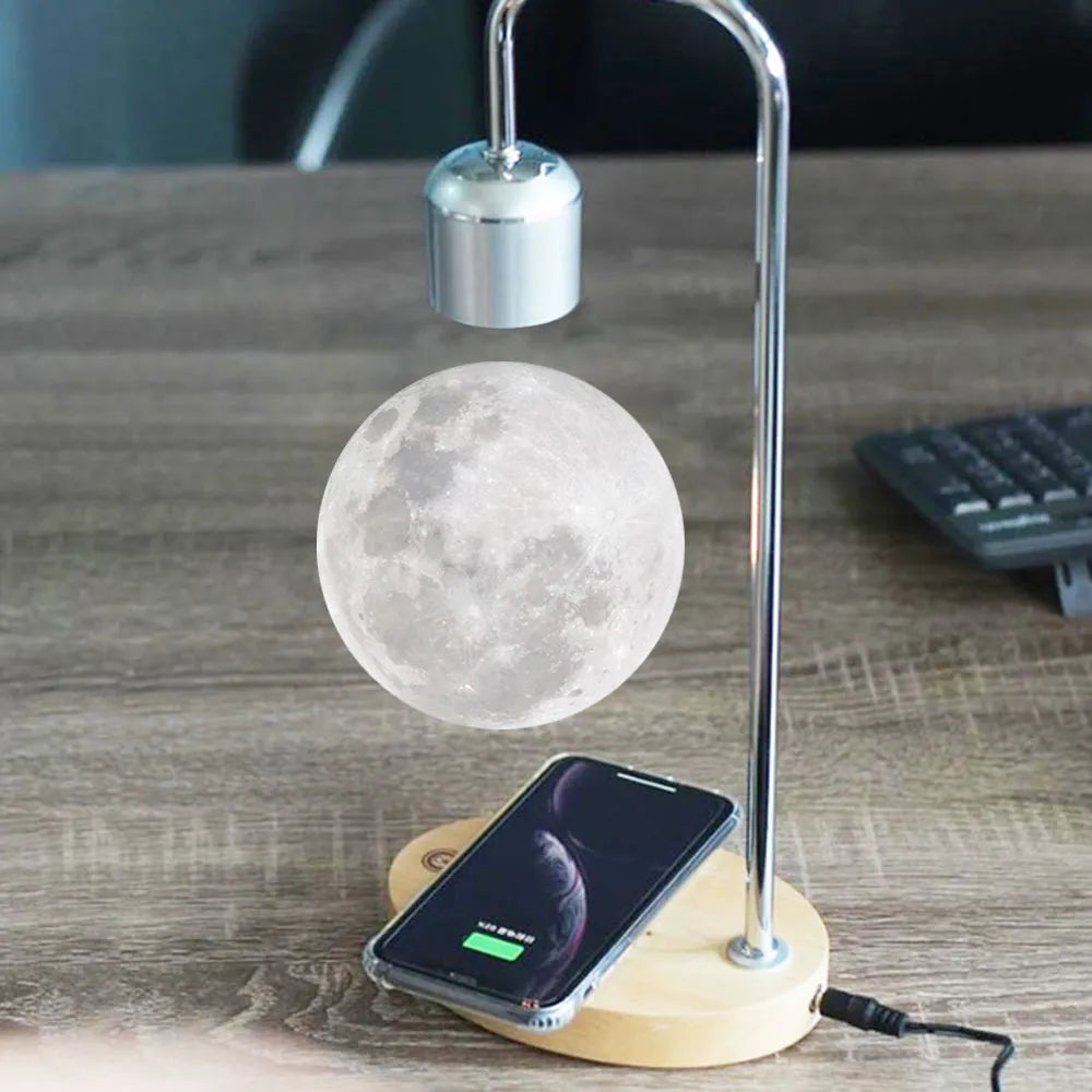 Levitating Moon Lamp & Wireless Charger